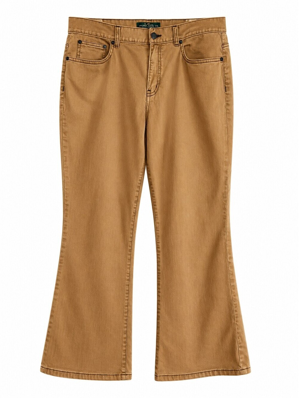 Lauren Jeans Co Ralph Lauren 14P Tan Denim Jeans Western Contrast Stitch Y2K